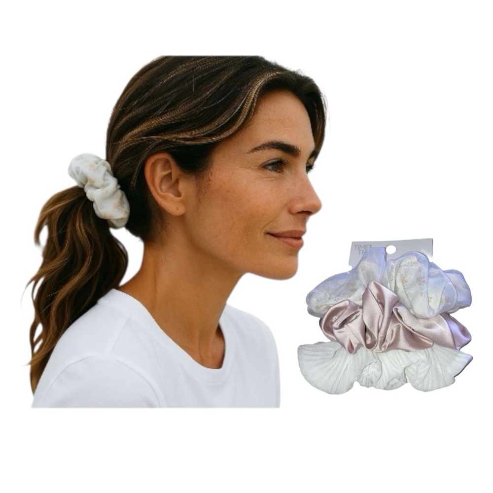 Time And Tru Ivory Ponytail Tie Scrunchie - Picture 10 of 12